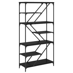 vidaXL Grāmatu plaukts Melns ozolkoks 91 x 36 x 176 cm