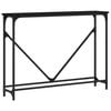 vidaXL konsoles galdiņ&scaron;, melns, 102x22,5x75 cm, inženierijas koks