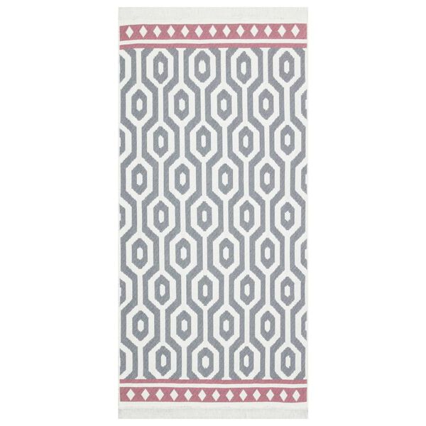 vidaXL paklājs, pelēks, 100x200 cm, kokvilna