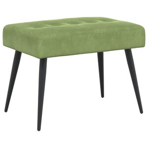 vidaXL Sols ar pogām Gai&scaron;i zaļa 60 x 40 x 45 cm Samts