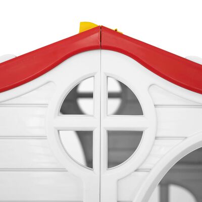 vidaXL bērnu rotaļu māja ar durvīm un logiem, saliekama