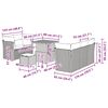 vidaXL Dārza dīvānu komplekts ar spilvenu 8 pcs bē&scaron;a un krēmkrāsa