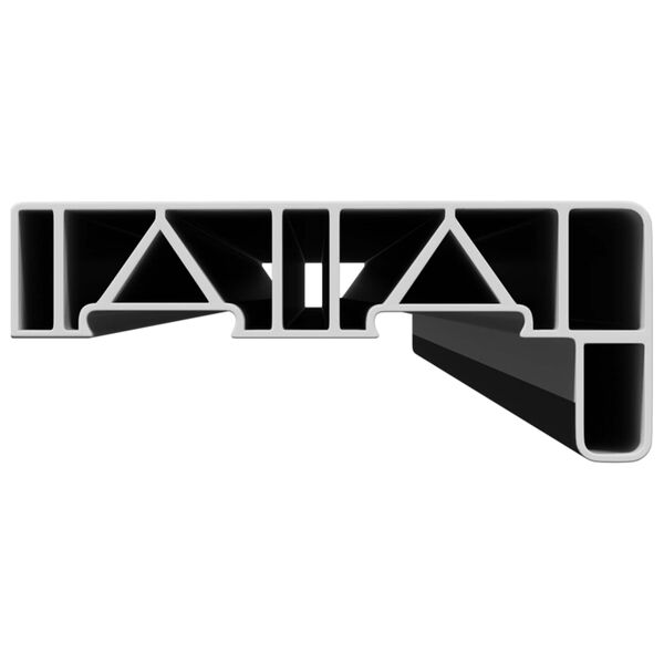 vidaXL Logu palodze Melns ar koka tekstūru 140 x 10 x 4,5 cm PVC