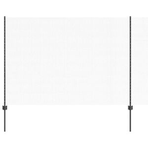 vidaXL Se&scaron;stūra žogs ar stabu 10 x 1,6 m PVC pārklāts tērauds Pelēka
