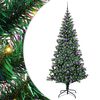 vidaXL Mākslīgais LED Ziemassvētku eglīte Zaļa 210 cm PVC un metāls