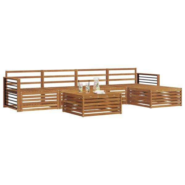 vidaXL Āra dīvānu komplekts 6 pcs Dabiska