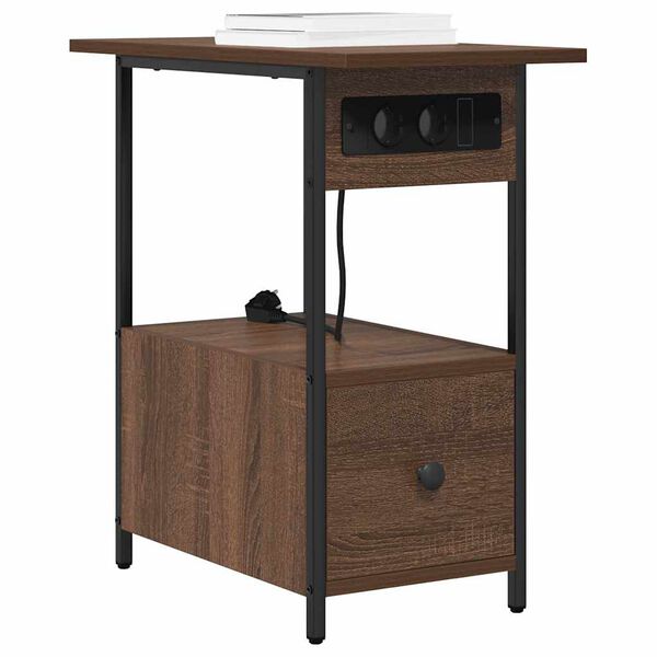 vidaXL Nakts skapītis Brūns ozols 60 x 30 x 61 cm Inženierijas koks