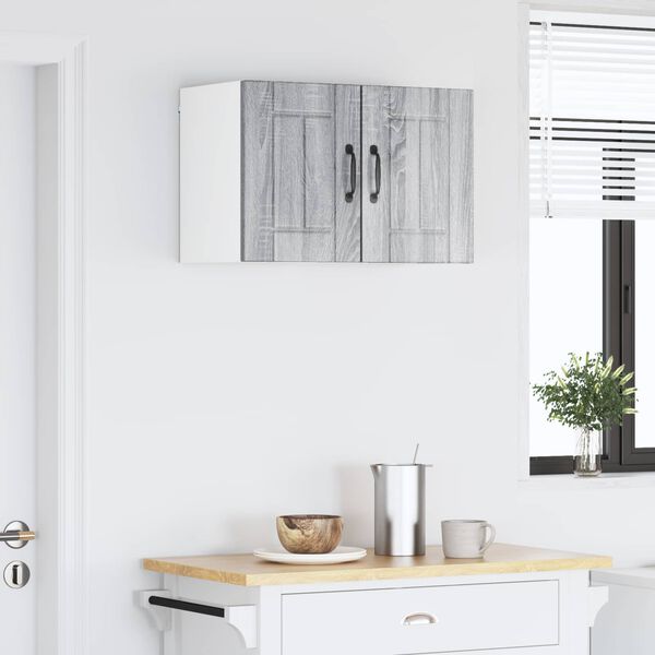 vidaXL Virtuves Skapis 2 pcs Pelēks Sonoma 30 x 31 x 40 cm