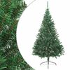 vidaXL mākslīgā Ziemassvētku egle ar statīvu, pusapaļa, 180 cm, PVC