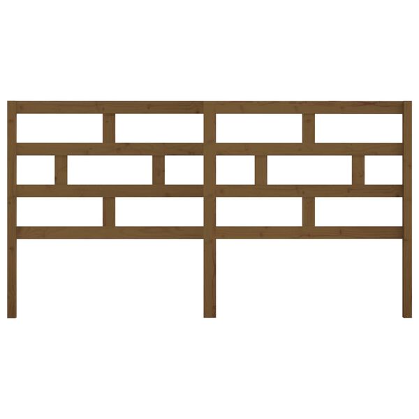 vidaXL gultas galvgalis, medus brūns, 186x4x100 cm, priedes masīvkoks