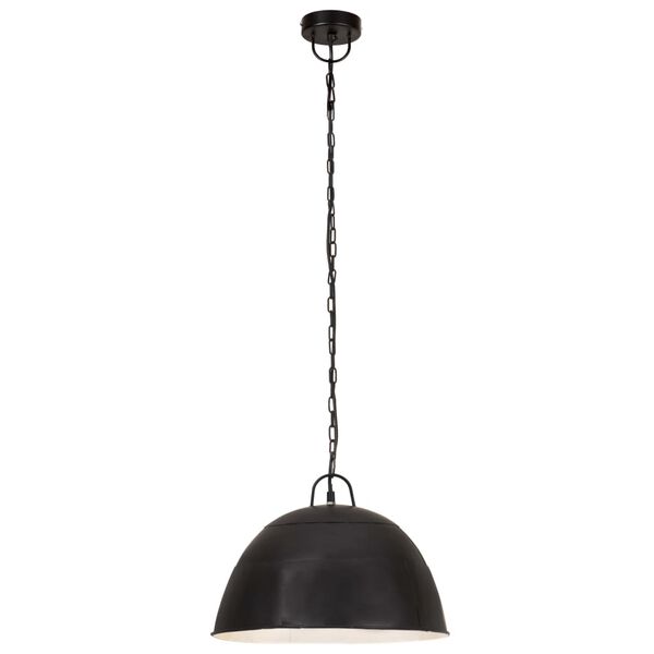 vidaXL griestu lampa, industriāls dizains, melna, 25 W, 41 cm, E27