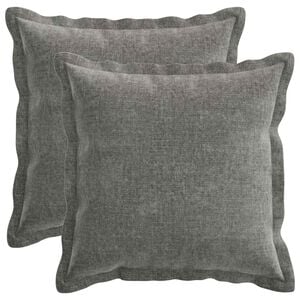 vidaXL Spilvenu pārvalks 2 gab. HOUTEN Tum&scaron;i pelēka 30 x 30 cm