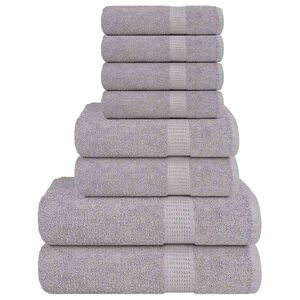 vidaXL 8 daļu dvieļu komplekts, FROGN, pelēks, 360 g/m&sup2;