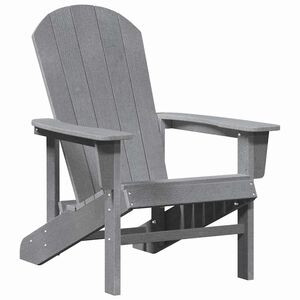 vidaXL Adirondack krēsls Gaiši pelēks 82 x 74 x 92 cm HDPE