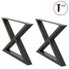 vidaXL kafijas galdiņa kājas, 2 gab., antracīta krāsa, 70x(42-43,3) cm, tērauds