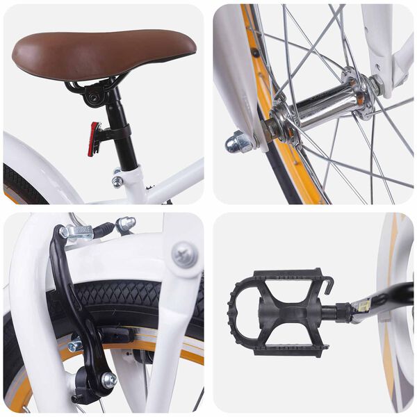 vidaXL Bērnu Velosipēds 20 Collas 6-11 gadu vecumam Balts