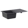 vidaXL Virtuves izlietne ar žāvētāju Granīts 76,5 cm x 46 cm x 28 cm