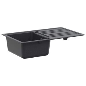 vidaXL Virtuves izlietne ar žāvētāju Granīts 76,5 cm x 46 cm x 28 cm