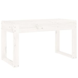 vidaXL dārza sols, 80x38x45 cm, priedes masīvkoks, balts