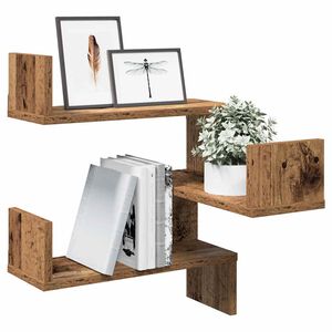 vidaXL sienas stūra plaukts veca koka 40x40x49,5 cm inženierijas koks
