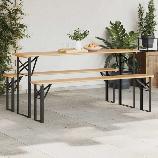 vidaXL Alus galda kāja 2 pcs Melna 39 x 3 x 75 cm