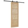vidaXL Slīdo&scaron;ās durvis Dabiska un melna 73,5 x 211 cm