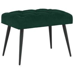 vidaXL Sols ar pogām Tum&scaron;i zaļ&scaron; 60 x 40 x 45 cm Samts