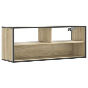vidaXL TV skapītis, ozolkoka, 100x31x39,5 cm, konstruēts koks, metāls