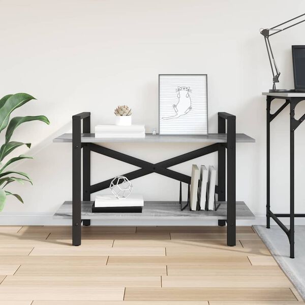 vidaXL Grāmatu plaukts Pelēks Sonoma 100 x 33,5 x 64 cm