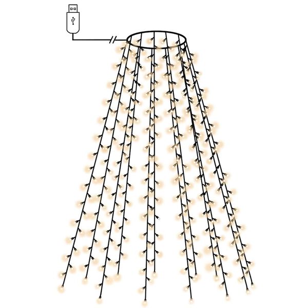 vidaXL Ziemassvētku lampiņas, 180 LED, 180 cm