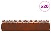 vidaXL Zāliena apmales 20 gab. 103 x 0,05 x 22 cm Novecināts tērauds