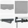 vidaXL Izvelkams jumtiņ&scaron; Gai&scaron;i pelēka 500 &times;300 cm audums