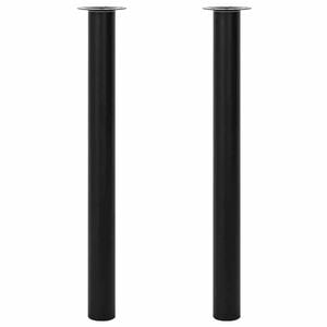 Saliekamas galda kājas, 2.gab, melnas, 710 mm-1100 mm