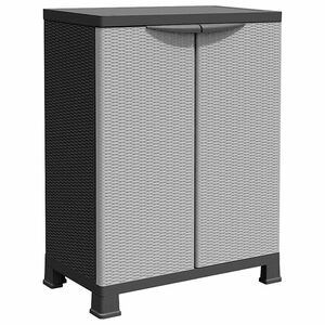 vidaXL skapītis, 68x39x92 cm, plastmasa, rotangpalmas pinuma dizains