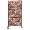 vidaXL Privātuma ekrāns 100 x 50 x 180 cm Novecināts tērauds Rūsa