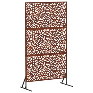 vidaXL Privātuma ekrāns 100 x 50 x 180 cm Novecināts tērauds Rūsa