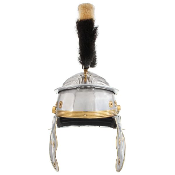 vidaXL romiešu bruņucepure, replika, sudraba krāsas tērauds