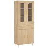 vidaXL augstais skapis, ozolkoka, 69,5x34x180 cm, inženierijas koks