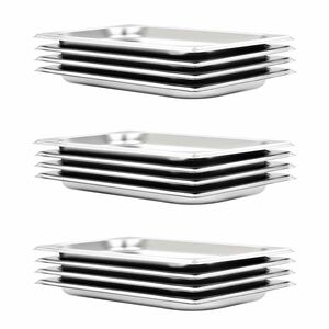 vidaXL Gastronorm trauki, 12 gab., GN 1/3, 20 mm, nerūsējo&scaron;s tērauds