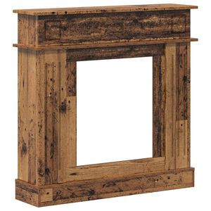 vidaXL Kamīna rāmis Vecs koks 102 x 26 x 100 cm Inženierijas koks