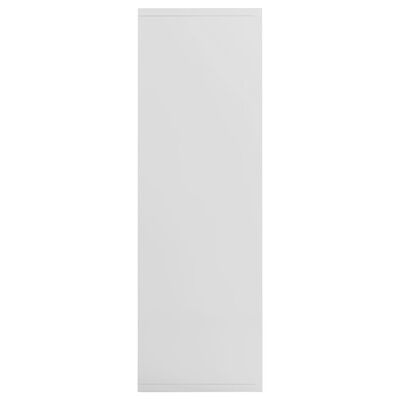 vidaXL grāmatu plaukts, 50x25x80 cm, spīdīgi balts, skaidu plāksne