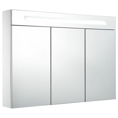 vidaXL vannasistabas skapītis ar spoguli un LED, 88x13x62 cm
