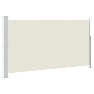 vidaXL izvelkama terases sānu markīze, 160x300 cm, krēmkrāsas
