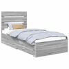 vidaXL Gultas rāmis Pelēks Sonoma 90 x 190 cm Inženierijas koks