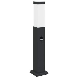 vidaXL stabveida gaismeklis ar sensoru, 50 cm, melns, IP44