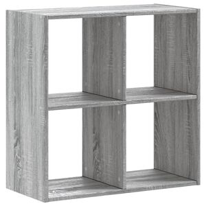 vidaXL grāmatplaukts, pelēka koka, 68,5x32x68,5 cm, inženierijas koks