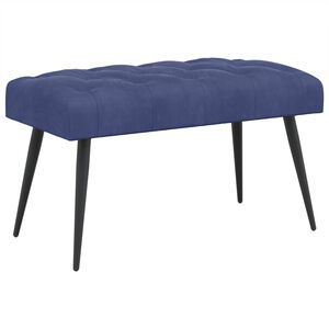 vidaXL Sols ar pogām Policijas zila 80 x 40 x 46 cm Samts