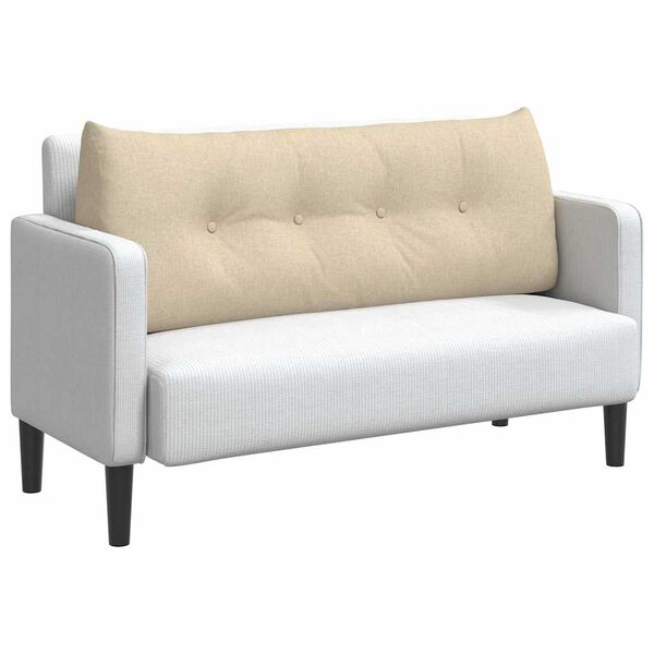 vidaXL Atpakaļ spilvens Krēmkrāsa 120 x 24 x 50 cm audums