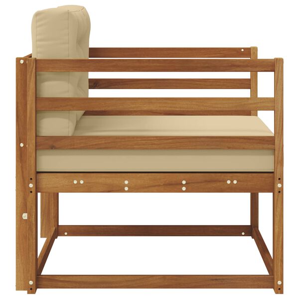 vidaXL Āra vidējā dīvāns Cietā akācijas koks Dabiska