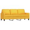 vidaXL divdaļīgs dīvānu komplekts ar spilveniem, dzeltens audums